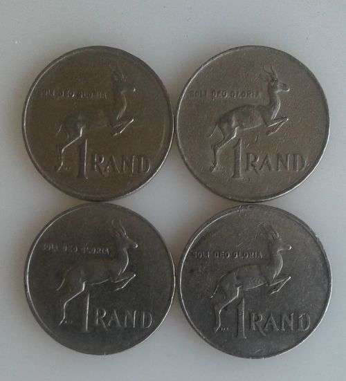 4 x Old SA R1 coins (1983)
