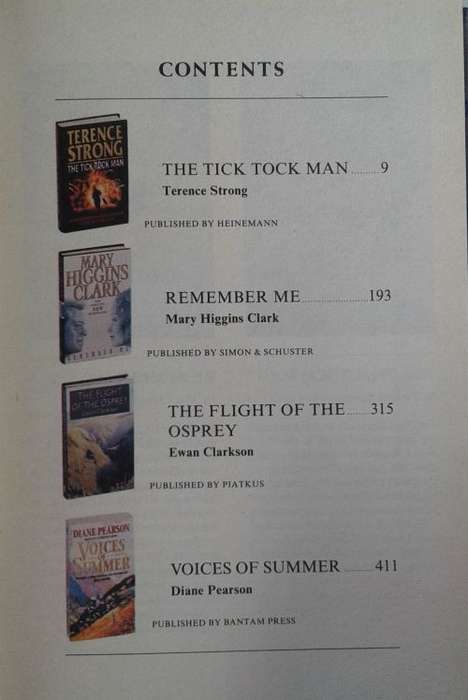 Reader`s digest condensed book: The tick tock man, Remember me, The flight of the osprey, Voices of