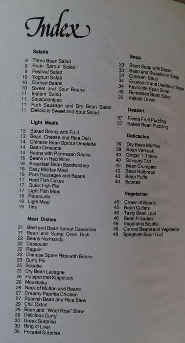 Economic bean dishes