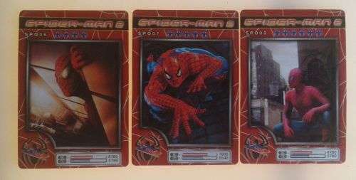 3 x Spiderman trading cards 2006