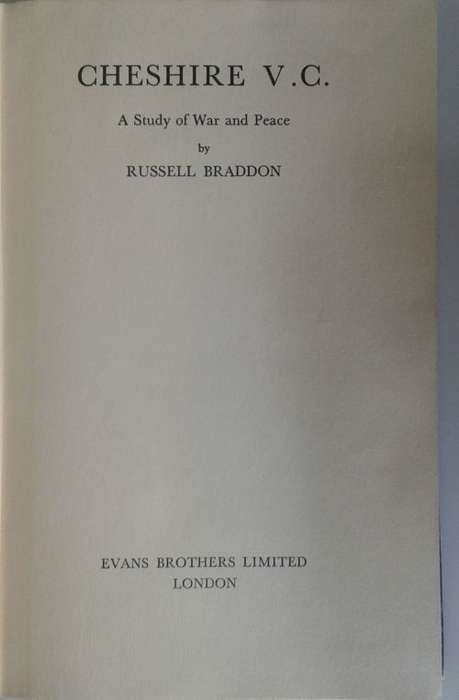 Cheshire VC A Study of war and peace by Russell Braddon