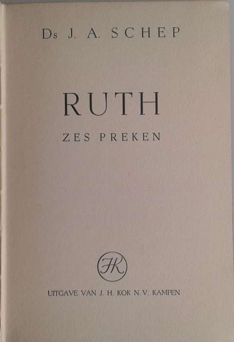 Ruth door ds JA Schep