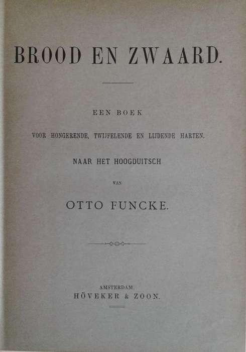 Brood en zwaard door Otto Funcke