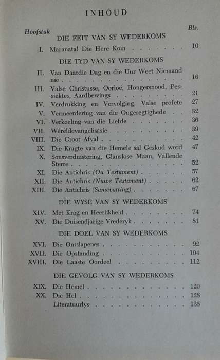 Die wederkoms van Christus deur dr DJ Barnard