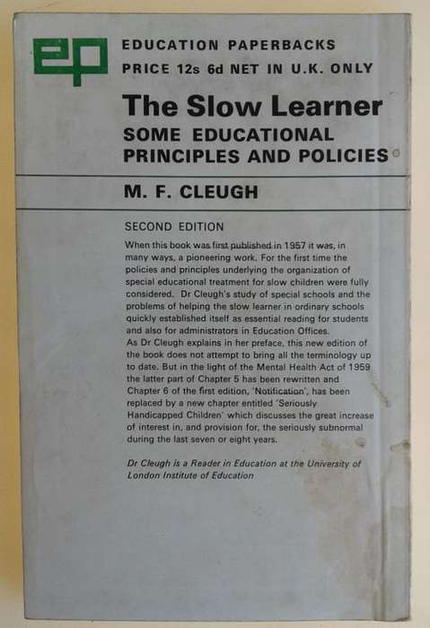 The slow learner by MF Cleugh