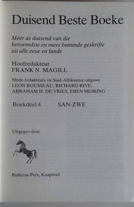 Duisend beste boeke, deel 4