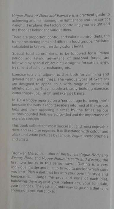 Vogue book of diets and exercise