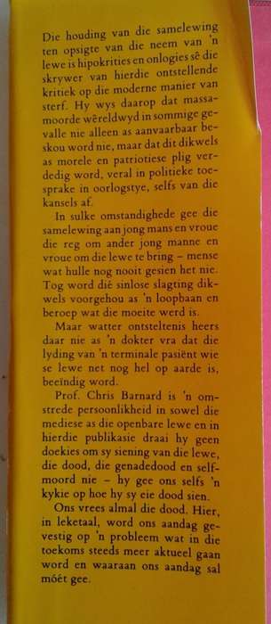 Leef goed sterf goed (`n Dokter se pleidooi vir genadedood en selfmoord) deur Christiaan Barnard