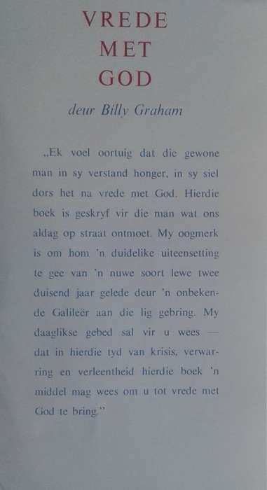 Vrede met God deur Billy Graham