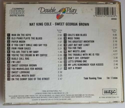 Nat King Cole - Sweet Georgia Brown cd