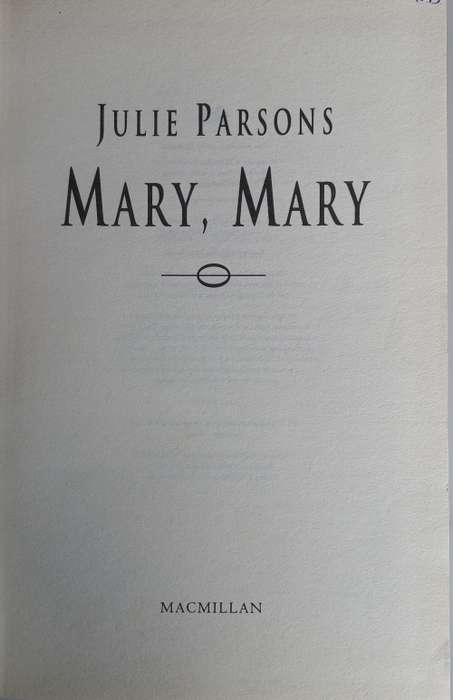 Mary, Mary by Julie Parsons