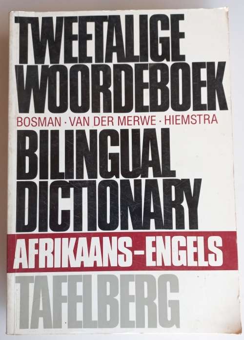 Tweetalige woordeboek: Afrikaans-Engels