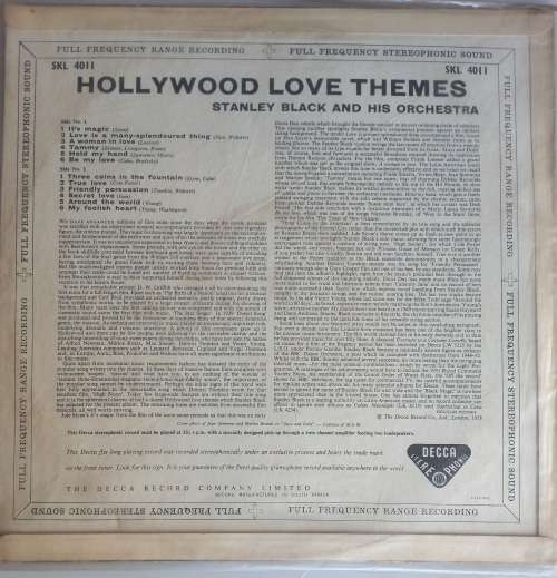 Stanley Black and his orchestra - Hollywood love themes LP