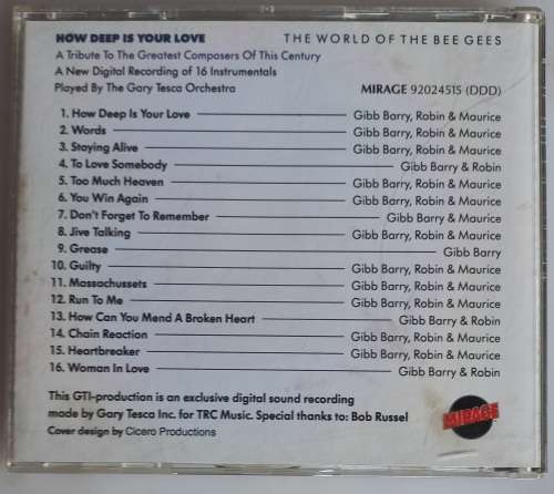 How deep is your love, The world of The Bee Gees (a tribute) cd