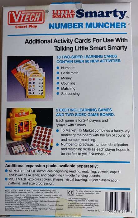 Vintage Little Smart Smarty cards: Number Muncher