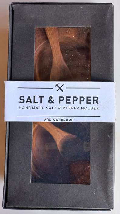 Reclaimed kiaat salt and pepper set
