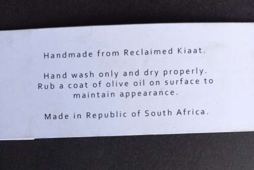 Reclaimed kiaat salt and pepper set