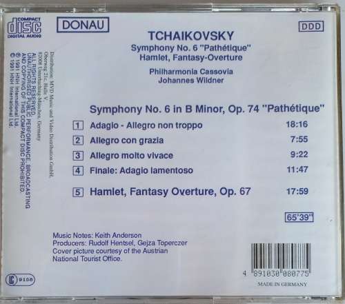Tchaikovsky symphony no 6 `Pathetique` cd