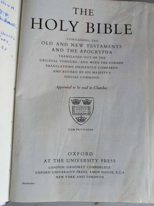 The new Oxford school Bible with apocrypha