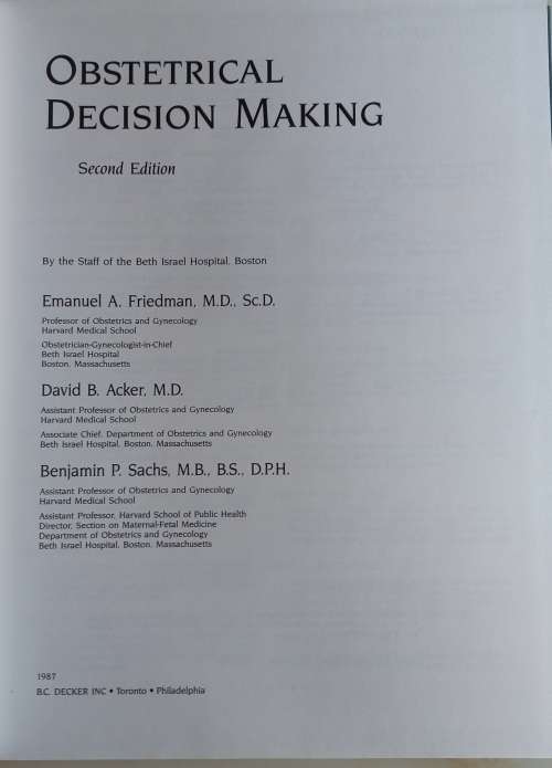 Obstetrical decision making