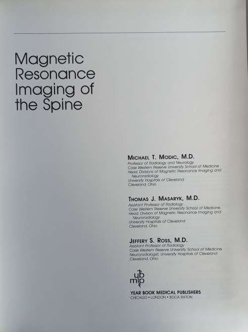 Magnetic resonance imaging of the spine