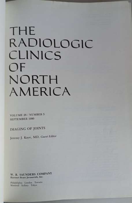 The radiologic clinics of North America - September 1990