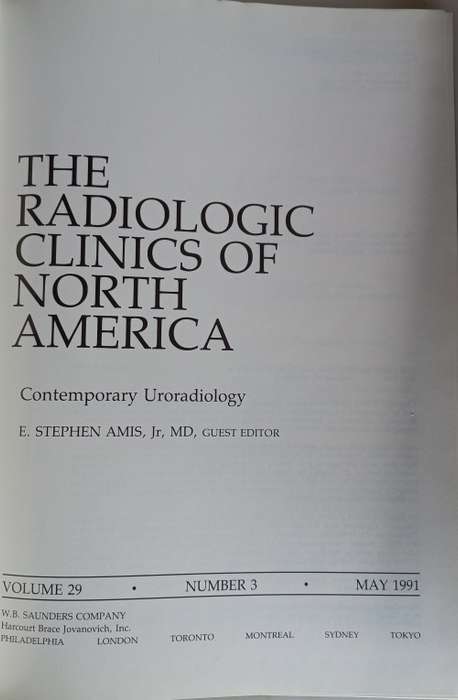 The radiologic clinics of North America - May 1991