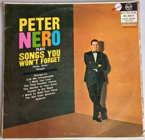 Peter Nero plays songs you won`t forget LP