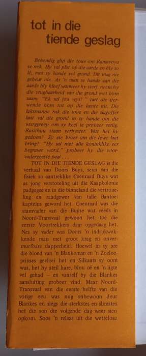 Tot in die tiende geslag deur Dorothea Moller-Malan