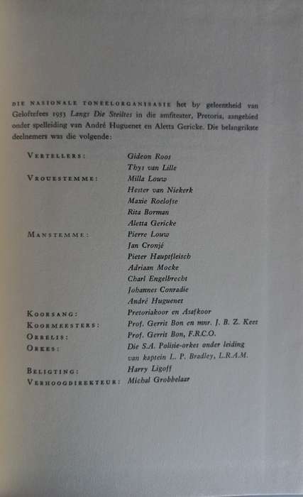 Langs die steiltes deur Gerhard J Beukes