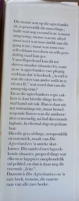 Die Agterbankers deur Jean Charles