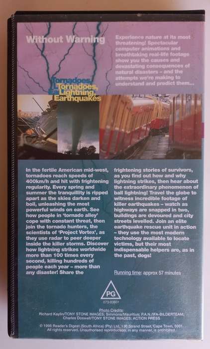 Nature`s rage: Tornadoes, lightning, earthquakes VHS