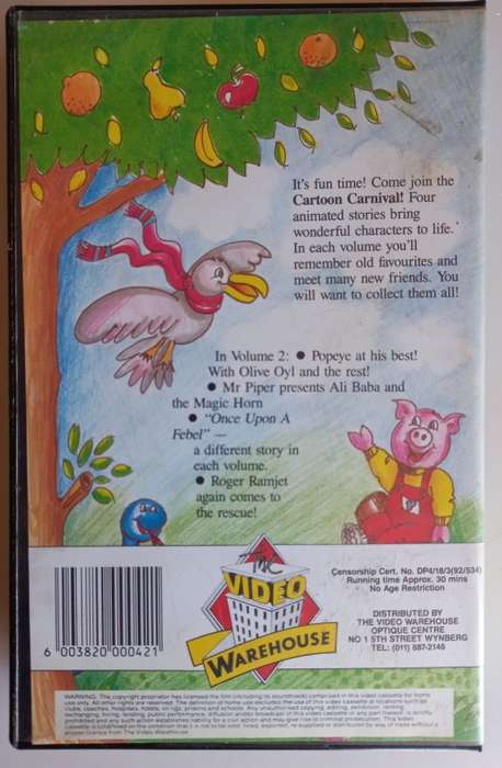 Cartoon carnival volume 2 VHS