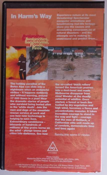 Nature`s Rage: Avalanches, sandstorms, floods, fires VHS