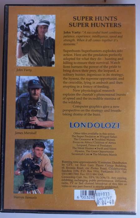 Londolozi - Super hunts super hunters VHS