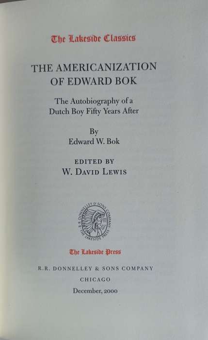 The Americanization of Edward Bok