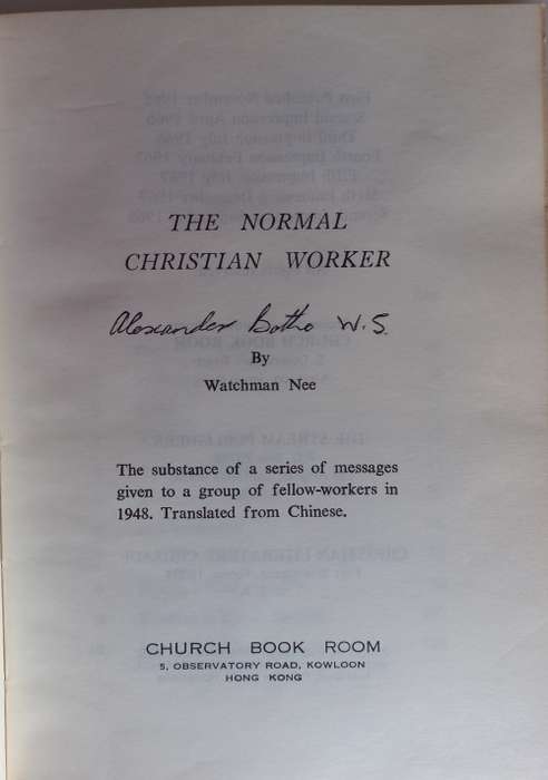 The normal christian worker