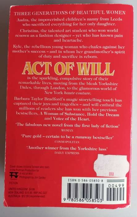 Act of will by Barbara Taylor Bradford
