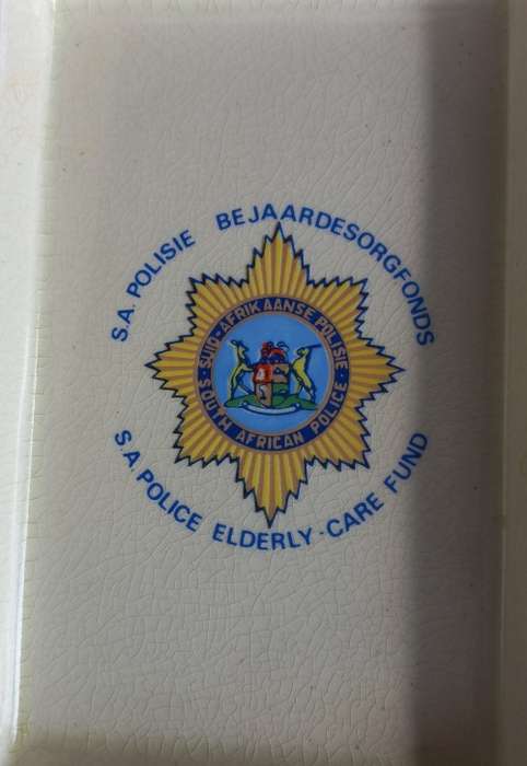 Vintage SA Police elderly-care fund desk organizer