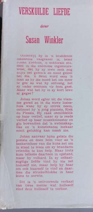 Verskuilde liefde deur Susan Winkler
