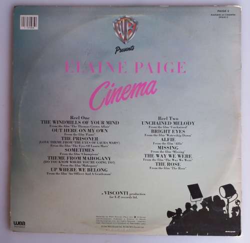 Elaine Paige - Cinema LP
