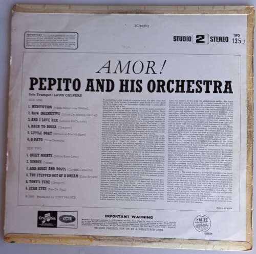 Pepito and his orchestra - Amor LP