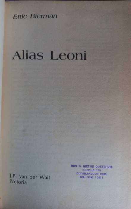 Alias Leoni deur Ettie Bierman