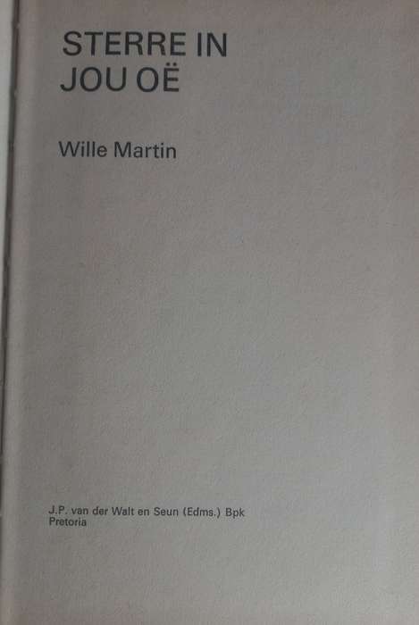 Sterre in jou oe deur Wille Martin