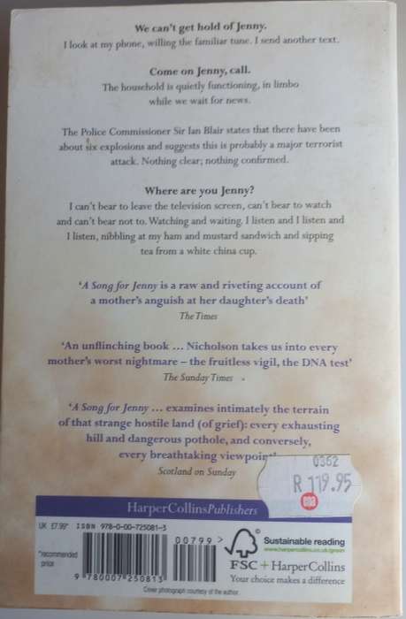 A song for Jenny by Julie Nicholson