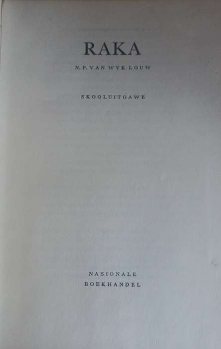 Rak deur N.P. van Wyk Louw