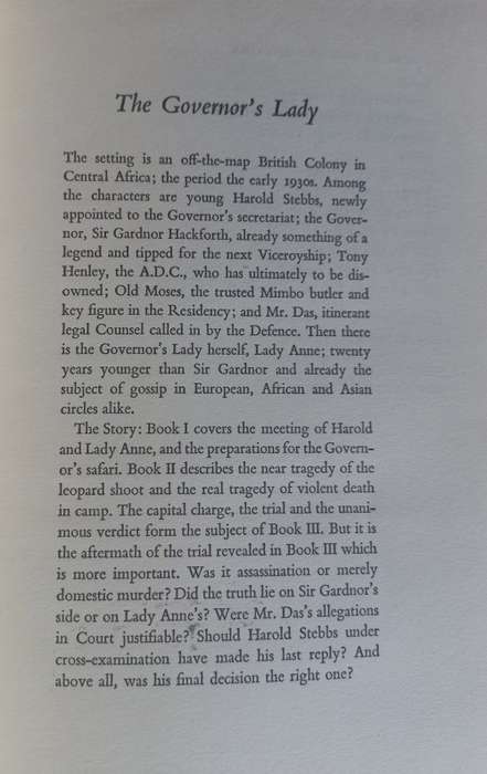 The governor`s lady by Norman Collins