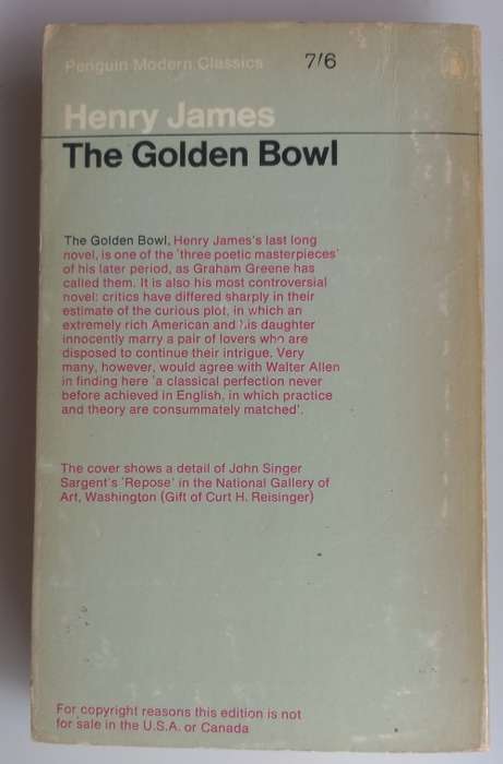 The golden bowl by Henry James