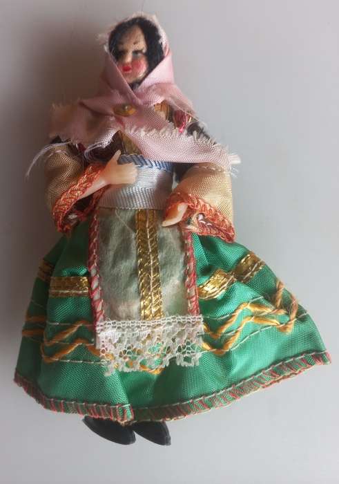 Small vintage folk greek doll