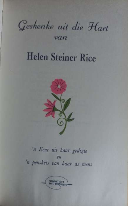 Geskenke uit die hart van Helen Steiner Rice